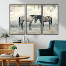 Chines Style Majestic Horses Wall Art | Ready to Hang and