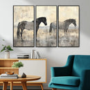 Vintage Horses Wall Art Canvas Print