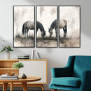 Chines Ink Style Vintage Horses Wall Art Canvas Print for by MyGreatCanvas | Canvas Wall Art Prints | Photo Prints & Wall Decor