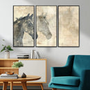 Abstract Horse Canvas Print | Modern Farmhouse Wall Art |