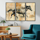Chines Style Running Horse Western Wall Art | Farmhouse Wall