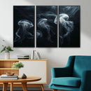 Jellyfish Wall Art Canvas Print, Elegant Wall Decor