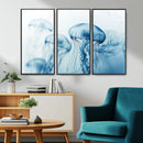 Blue Jellyfish Wall Art Canvas Print