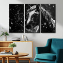 Winter Horse Wall Art | Black and White Horse Print | Ready by MyGreatCanvas | Canvas Wall Art Prints | Photo Prints & Wall Decor
