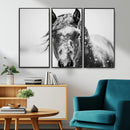 Western Wall Art | Black and White Winter Horse Wall Art | by MyGreatCanvas | Canvas Wall Art Prints | Photo Prints & Wall Decor
