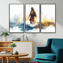 Watercolor Jesus Walking Wall Art Print, Jesus Water Canvas