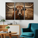 Longhorn Bull Wall Art | Canvas Print | Ready to Hang | by MyGreatCanvas | Canvas Wall Art Prints | Photo Prints & Wall Decor