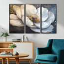 White Magnolia Flower Wall Art Canvas Print | Abstract