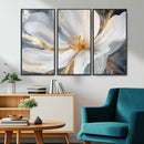 White and Gold Floral Canvas Wall Art - Framed and Ready to by MyGreatCanvas | Canvas Wall Art Prints | Photo Prints & Wall Decor