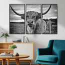 Scottish Highland Cow Canvas Wall Art Farmhouse Decor, by MyGreatCanvas | Canvas Wall Art Prints | Photo Prints & Wall Decor
