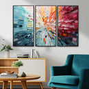 Radiant Bloom Abstract Floral Wall Art Canvas Print -