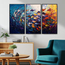 Vibrant Abstract Fish Swarm Art – Colorful Fish Inspired