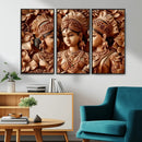 Indian Woman Statue Wall Art Canvas Print