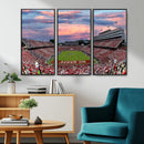 Carter-Finley Stadium Art Sunset Game Triple Canvas Wall Art