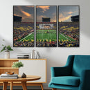 University of Michigan Wolverines Print Canvas, Football