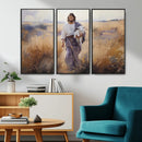 Jesus the Good Shepherd Wall Art Canvas Print - Lost Lamb