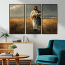 Jesus Shepherd Wall Art | Ready to Hang Triptych Canvas of