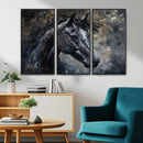 Large Abstract Horse Wall Art Canvas Print | Farmhouse Wall