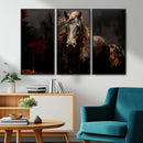 Abstract Black Horse Canvas Print for Farmhouse Wall Art | by MyGreatCanvas | Canvas Wall Art Prints | Photo Prints & Wall Decor