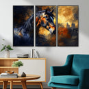 Abstract Horse Art Print - Abstract Canvas Wall Art |