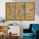 Middle Earth Map Canvas Wall Art – Vintage Fantasy Map
