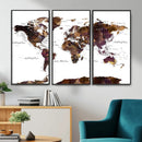 World Map Canvas Print – Detailed Map of the World Wall Art by MyGreatCanvas | Canvas Wall Art Prints | Photo Prints & Wall Decor