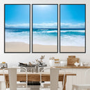Wall Art Canvas Print Shiny Blue Sea and Beach by MyGreatCanvas | Canvas Wall Art Prints | Photo Prints & Wall Decor