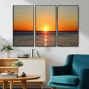 Golden Horizon Sunset Over Ocean Wall Art Canvas Print – by MyGreatCanvas | Canvas Wall Art Prints | Photo Prints & Wall Decor