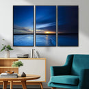 Blue Sunset Ocean Canvas Wall Art Print – Serene Coastal by MyGreatCanvas | Canvas Wall Art Prints | Photo Prints & Wall Decor