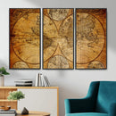 Vintage World Map Canvas Print – Antique Push Pin Travel by MyGreatCanvas | Canvas Wall Art Prints | Photo Prints & Wall Decor