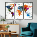 World Map Canvas Print – Framed Travel Map Wall Art for by MyGreatCanvas | Canvas Wall Art Prints | Photo Prints & Wall Decor
