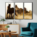 Horses and Cowboys Wall Art Canvas Print by MyGreatCanvas | Canvas Wall Art Prints | Photo Prints & Wall Decor