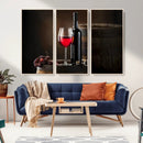 Red Wine and Bottle Canvas Print