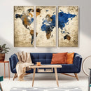 World Map Canvas Print – Detailed Map of the World Wall Art by MyGreatCanvas | Canvas Wall Art Prints | Photo Prints & Wall Decor