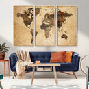 Push Pin World Map Canvas Print – Framed Travel Tracker Wall by MyGreatCanvas | Canvas Wall Art Prints | Photo Prints & Wall Decor