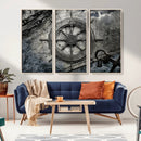 Ship Steering Wheel Vintage Wall Art Canvas Print by MyGreatCanvas | Canvas Wall Art Prints | Photo Prints & Wall Decor