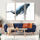 Watercolor Whale Wall Art Canvas Print by MyGreatCanvas | Canvas Wall Art Prints | Photo Prints & Wall Decor