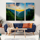 Green Forest Wall Art Canvas Print