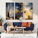 Large Abstract Wall Art Print - Gold and Blue Abstract by MyGreatCanvas | Canvas Wall Art Prints | Photo Prints & Wall Decor