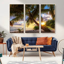 Tropical Island Sunset on the Beach Palms Wall Art Canvas by MyGreatCanvas | Canvas Wall Art Prints | Photo Prints & Wall Decor