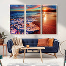 Colorful Coastal Sunset on the Beach Canvas Print, Ocean