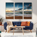 Ocean Beach Wall Art Canvas Print Sunset Artwork Print