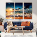 Golden Hour Sunset Over Ocean Waves Wall Art Canvas Print | by MyGreatCanvas | Canvas Wall Art Prints | Photo Prints & Wall Decor