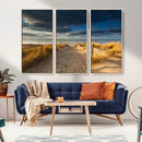 Ocean Beach Dark Clouds Wall Art Canvas Print