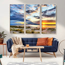 Sunset On The Ocean Wall Art Canvas Print
