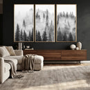 Forest Wall Art Print | Foggy Pine Forest Canvas Wall Art -