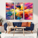 Blazing Vibrant Colors Cloud Wall Art Canvas Print