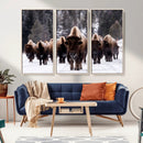 Bison Wall Art Canvas Print- Bison Herd Canvas Wall Art – by MyGreatCanvas | Canvas Wall Art Prints | Photo Prints & Wall Decor