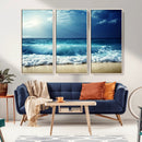 Majestic Ocean Wave Wall Art Canvas | 3 Panel Large Seascape