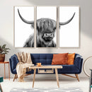 Scottish Highland Cow Cattle Art Print Wall Art Canvas Print by MyGreatCanvas | Canvas Wall Art Prints | Photo Prints & Wall Decor